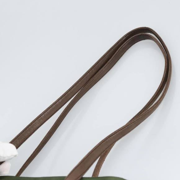 PRADA Shoulder Bag Nylon Leather Khaki Brown Silver Auth bs20160 - Picture 8 of 16